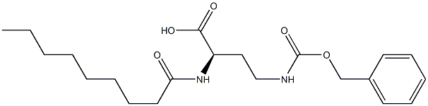 [R,(+)]-4-(Benzyloxycarbonylamino)-2-nonanoylaminobutyric acid Structure