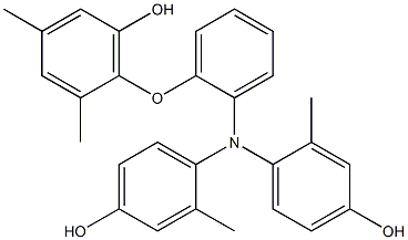 N,N-Bis(4-hydroxy-2-methylphenyl)-2-(6-hydroxy-2,4-dimethylphenoxy)benzenamine Structure