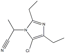 5-Chloro-1-(1-cyanoethyl)-2,4-diethyl-1H-imidazole Structure