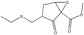 1,5-Epoxy-2-oxo-3-(ethylthiomethyl)cyclopentane-1-carboxylic acid methyl ester 구조식 이미지