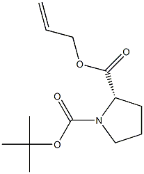 (2S)-1-(tert-Butyloxycarbonyl)pyrrolidine-2-carboxylic acid allyl ester Structure