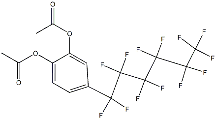 4-(Tridecafluorohexyl)benzene-1,2-diol diacetate Structure