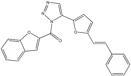 2-[[5-[5-(2-Phenylethenyl)furan-2-yl]-1H-1,2,3-triazol-1-yl]carbonyl]benzofuran Structure