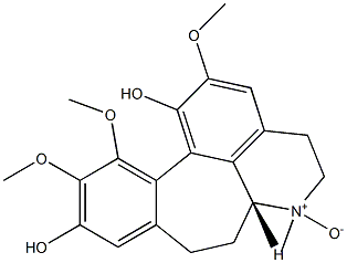 (6aR)-4,5,6,6a,7,8-Hexahydro-1,10-dihydroxy-2,11,12-trimethoxy-6-methylbenzo[6,7]cyclohept[1,2,3-ij]isoquinoline 6-oxide 구조식 이미지