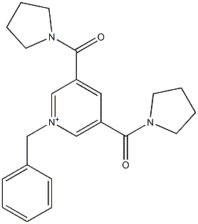 1-Benzyl-3,5-bis[(pyrrolidin-1-yl)carbonyl]pyridinium 구조식 이미지
