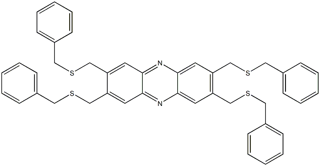 2,3,7,8-Tetrakis[(benzylthio)methyl]phenazine Structure