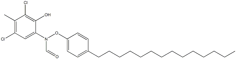 2-(4-Tetradecylphenoxyformylamino)-4,6-dichloro-5-methylphenol 구조식 이미지