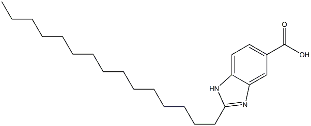 2-Pentadecyl-1H-benzimidazole-5-carboxylic acid 구조식 이미지