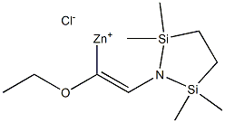 [(Z)-1-Ethoxy-2-(2,2,5,5-tetramethyl-1-aza-2,5-disilacyclopentan-1-yl)ethenyl]zinc chloride Structure