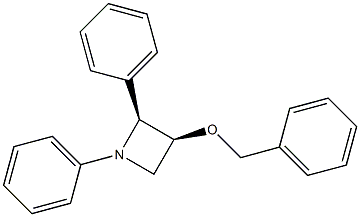 (2S,3S)-1,2-Diphenyl-3-benzyloxyazetidine 구조식 이미지