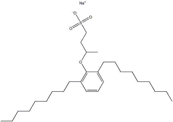 3-(2,6-Dinonylphenoxy)butane-1-sulfonic acid sodium salt 구조식 이미지