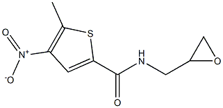 N-(Oxiranylmethyl)-5-methyl-4-nitrothiophene-2-carboxamide 구조식 이미지