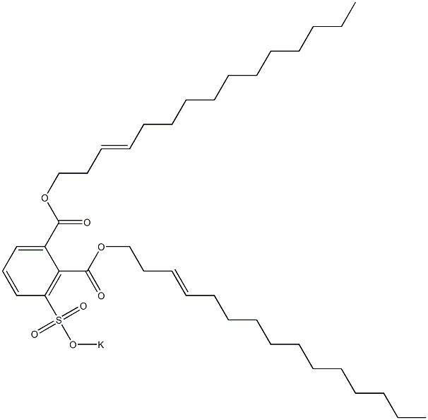 3-(Potassiosulfo)phthalic acid di(3-pentadecenyl) ester 구조식 이미지