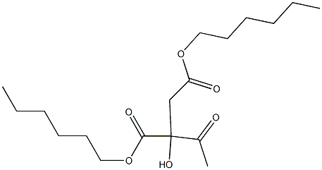 2-Acetyl-2-hydroxybutanedioic acid dihexyl ester Structure