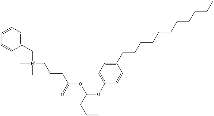 N,N-Dimethyl-N-benzyl-N-[3-[[1-(4-undecylphenyloxy)butyl]oxycarbonyl]propyl]aminium 구조식 이미지