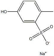 5-Hydroxy-2-methylbenzenesulfonic acid sodium salt Structure