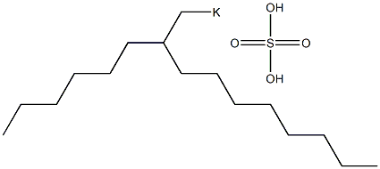 Sulfuric acid 2-hexyldecyl=potassium salt 구조식 이미지