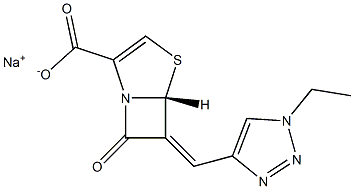 (5R,6Z)-6-[[1-Ethyl-1H-1,2,3-triazol-4-yl]methylene]-7-oxo-4-thia-1-azabicyclo[3.2.0]hept-2-ene-2-carboxylic acid sodium salt Structure