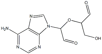 2-(Hydroxymethyl)-2'-(6-amino-9H-purin-9-yl)(2,2'-oxybisacetaldehyde) Structure
