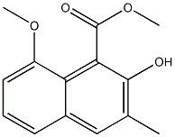 2-Hydroxy-3-methyl-8-methoxynaphthalene-1-carboxylic acid methyl ester Structure