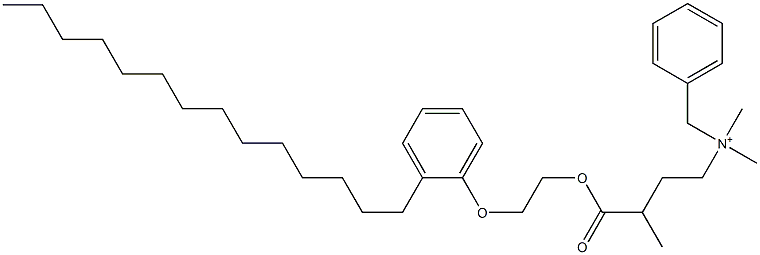 N,N-Dimethyl-N-benzyl-N-[3-[[2-(2-tetradecylphenyloxy)ethyl]oxycarbonyl]butyl]aminium Structure