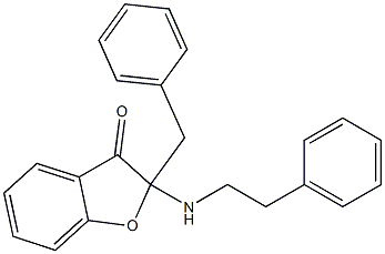 2-Benzyl-2-phenethylaminobenzofuran-3(2H)-one Structure