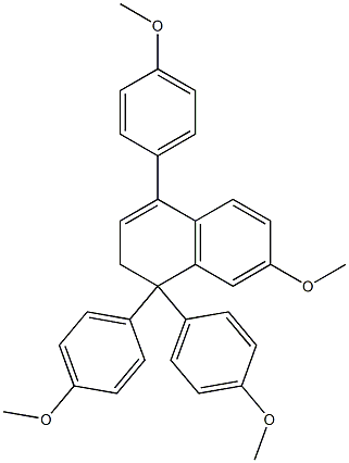 1,2-Dihydro-7-methoxy-1,1,4-tris(4-methoxyphenyl)naphthalene Structure