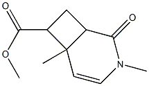 3-Methyl-6-methyl-2-oxo-3-azabicyclo[4.2.0]oct-4-ene-7-carboxylic acid methyl ester Structure