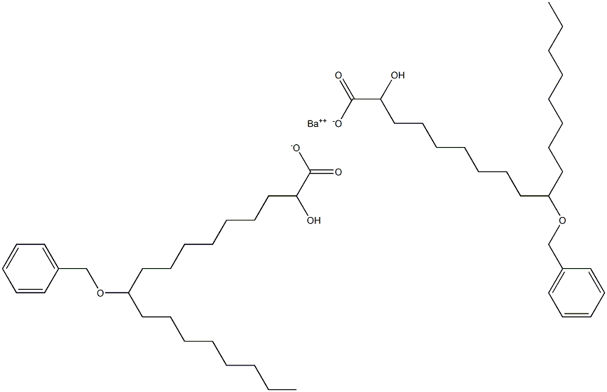 Bis(10-benzyloxy-2-hydroxystearic acid)barium salt Structure