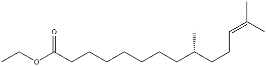 [S,(-)]-9,13-Dimethyl-12-tetradecenoic acid ethyl ester Structure