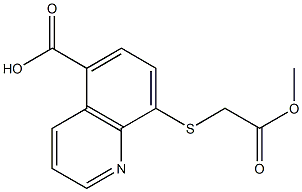 8-[(Methoxycarbonylmethyl)thio]quinoline-5-carboxylic acid 구조식 이미지
