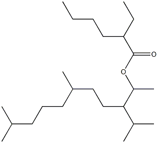 2-Ethylhexanoic acid 2-isopropyl-1,5,9-trimethyldecyl ester Structure