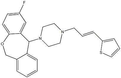 2-Fluoro-11-[4-[(E)-3-(2-thienyl)-2-propenyl]-1-piperazinyl]-6,11-dihydrodibenz[b,e]oxepin 구조식 이미지