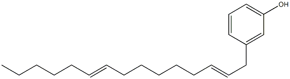 3-(2,9-Pentadecadienyl)phenol 구조식 이미지