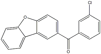 2-(3-Chlorobenzoyl)dibenzofuran 구조식 이미지