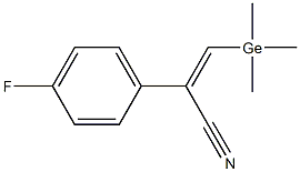 (Z)-2-(4-Fluorophenyl)-3-(trimethylgermyl)propenenitrile 구조식 이미지