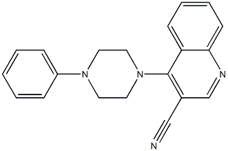 4-(4-Phenylpiperazin-1-yl)-3-cyanoquinoline 구조식 이미지