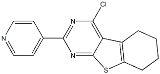 4-Chloro-5,6,7,8-tetrahydro-2-(4-pyridinyl)[1]benzothieno[2,3-d]pyrimidine 구조식 이미지