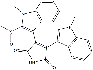 3-(2-Methylsulfinyl-1-methyl-1H-indol-3-yl)-4-(1-methyl-1H-indol-3-yl)-1H-pyrrole-2,5-dione Structure