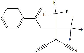 [1,1-Bis(trifluoromethyl)-3-phenyl-3-butenyl]malononitrile Structure