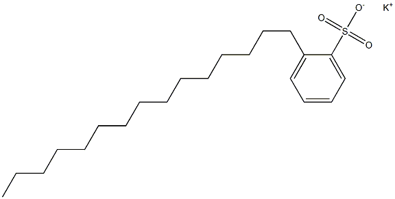 2-Pentadecylbenzenesulfonic acid potassium salt Structure