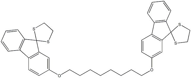 2,2''-(1,8-Octanediyldioxy)bis(spiro[9H-fluorene-9,2'-[1,3]dithiolane]) Structure