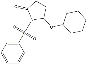 5-(Cyclohexyloxy)-1-[(phenyl)sulfonyl]pyrrolidin-2-one 구조식 이미지