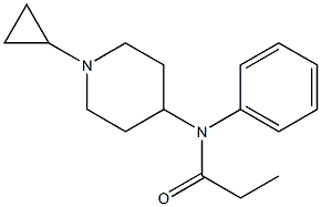 N-(1-Cyclopropyl-4-piperidinyl)-N-phenylpropionamide 구조식 이미지