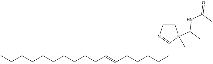 1-[1-(Acetylamino)ethyl]-1-ethyl-2-(6-heptadecenyl)-2-imidazoline-1-ium 구조식 이미지