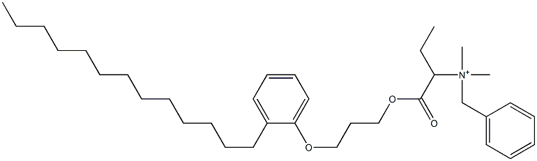 N,N-Dimethyl-N-benzyl-N-[1-[[3-(2-tridecylphenyloxy)propyl]oxycarbonyl]propyl]aminium 구조식 이미지