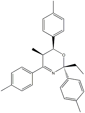 (2R,5R,6S)-2-Ethyl-5-methyl-2,4,6-tri(p-tolyl)-5,6-dihydro-2H-1,3-oxazine Structure