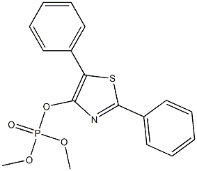 Phosphoric acid dimethyl 2,5-diphenyl-4-thiazolyl ester 구조식 이미지