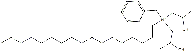 N,N-Bis(2-hydroxypropyl)-N-heptadecylbenzenemethanaminium 구조식 이미지