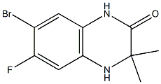 7-BROMO-6-FLUORO-3,3-DIMETHYL-3,4-DIHYDROQUINOXALIN-2(1H)-ONE Structure